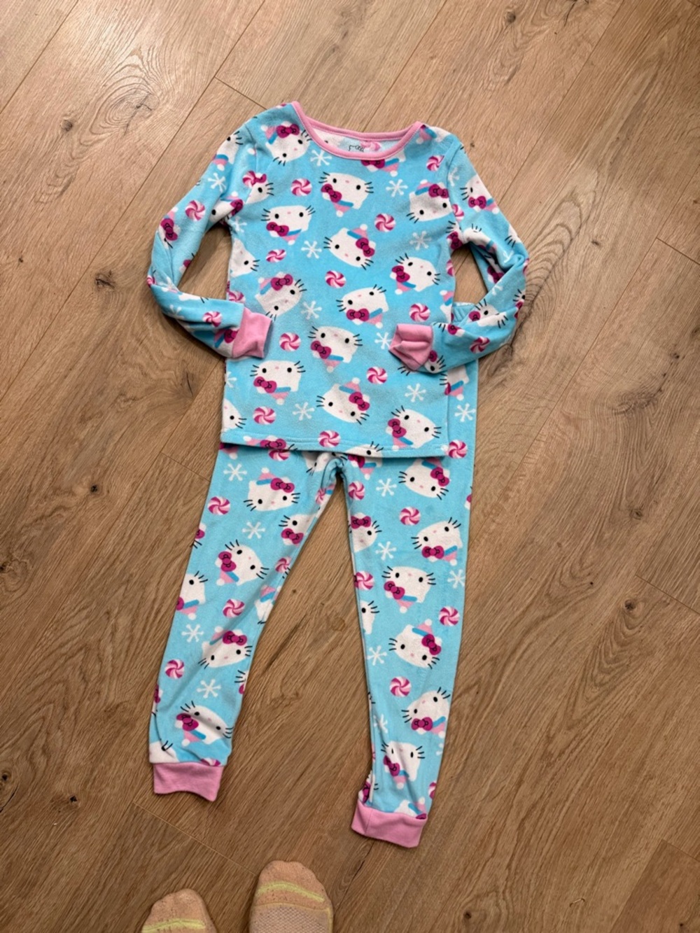Hello Kitty Blue and Pink Holiday Pajama Set